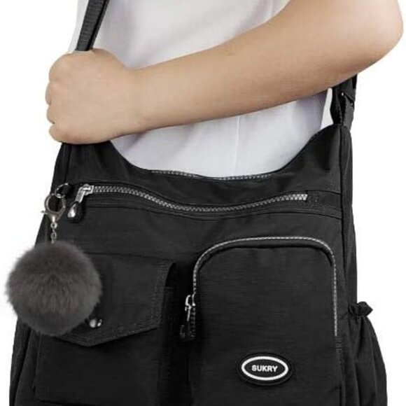 Nylon Crossbody Bag for Women with Anti theft RFID Pocket, Waterproof Shoulder B - Picture 2 of 7